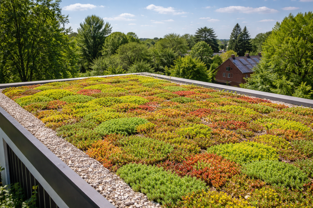 Huis verkoelen door groen op dak